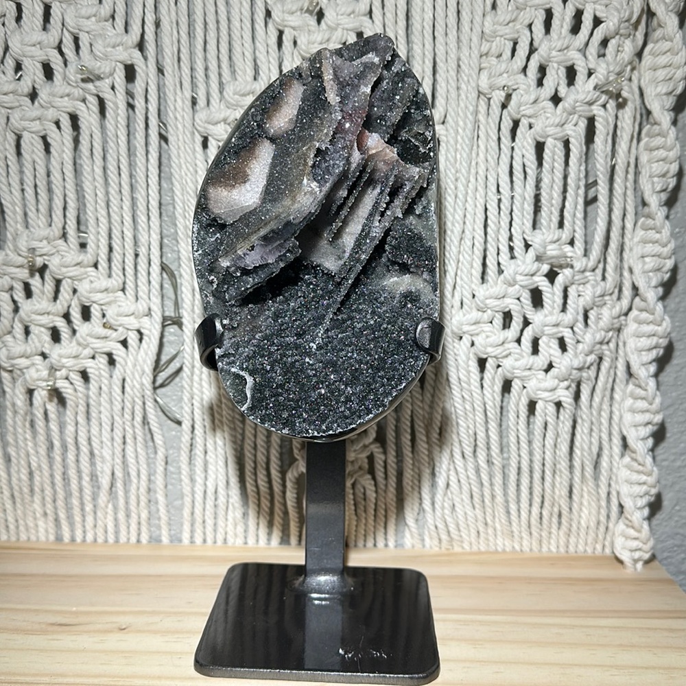 Collectors amethyst with calcite.